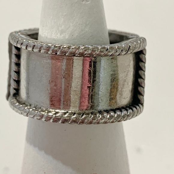 Vintage 40’s 50’s Barclay Jewels of India Blue Gem Silver Tone Ring - Picture 3 of 9